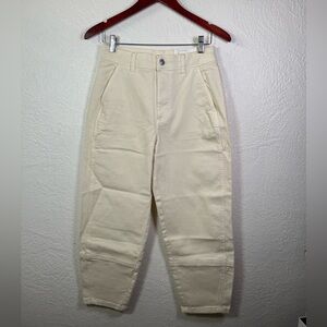 Everlane Utility Barrel Pant Regular Size 4 Bone NWT